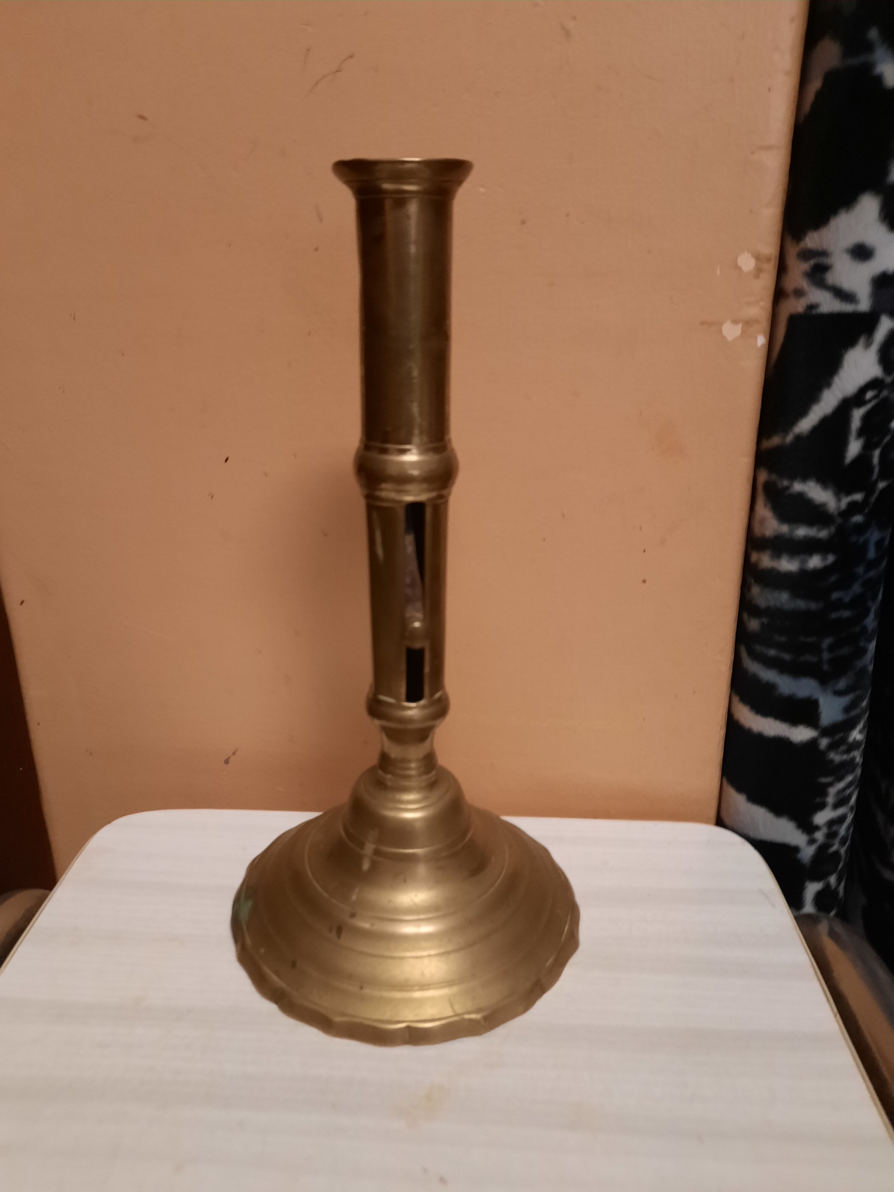 Golden candle holder
