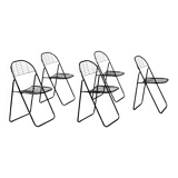 Vintage Mid-Century Modern Minimalist Black Metal Åland Chair from Ikea