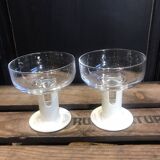 2 Kaveri 80's design champagne glasses by Jorma Vennola for Iittala