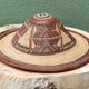 Lot of 3 straw and leather hats, Fulani people, Mali