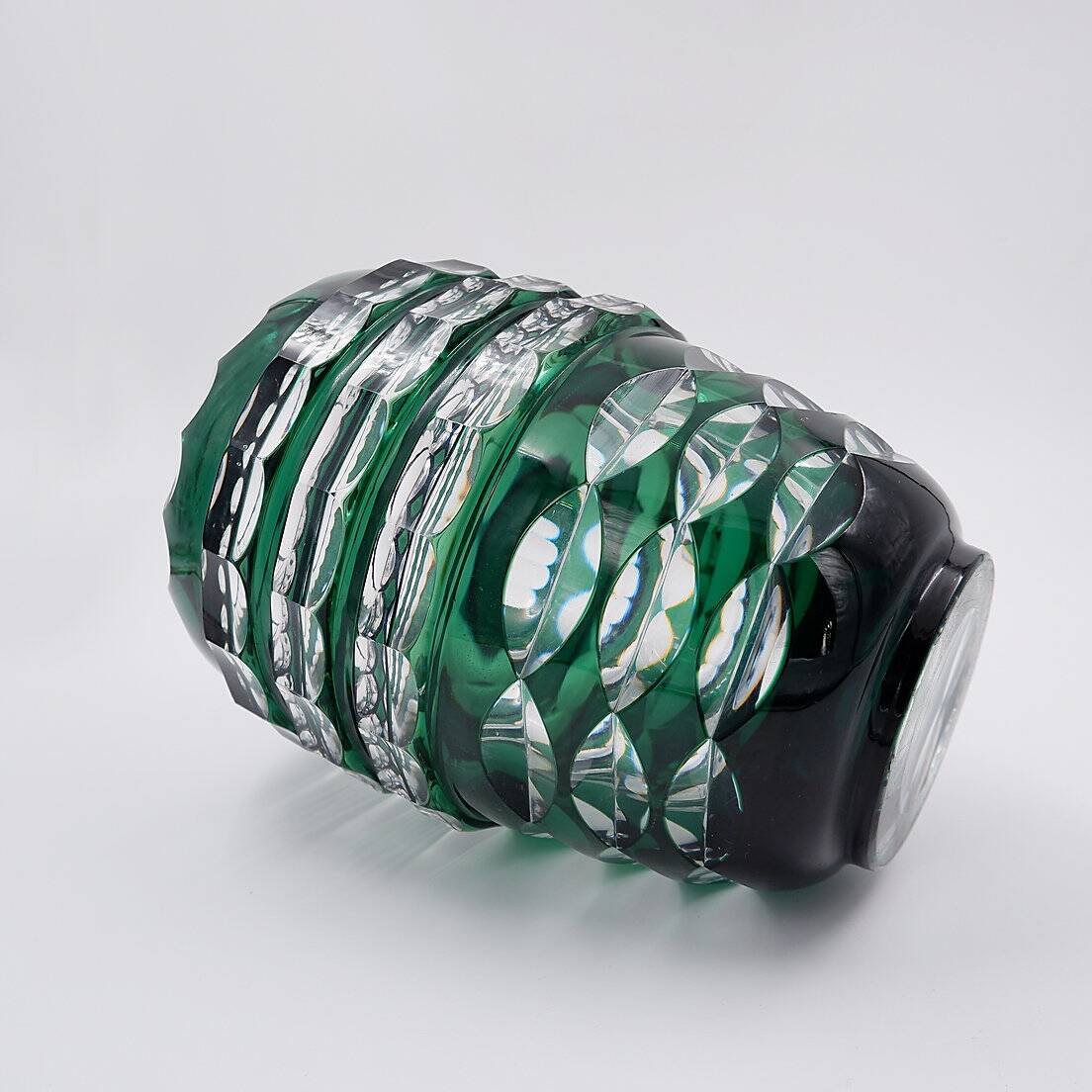 Val Saint Lambert Crystal Art Deco Vase