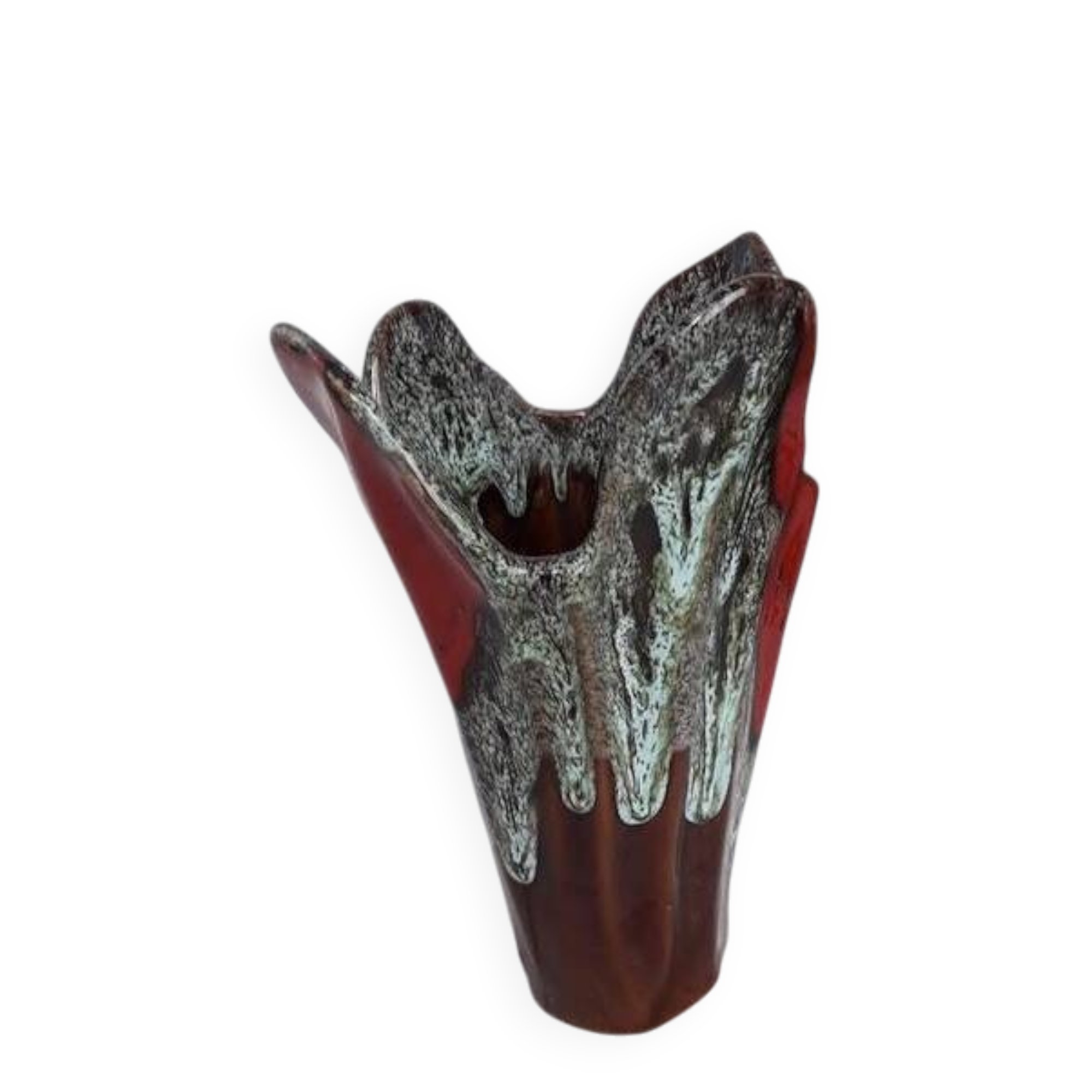 Vase sculptural vintage signé Paulette 24 – Céramique artistique – Vallauri