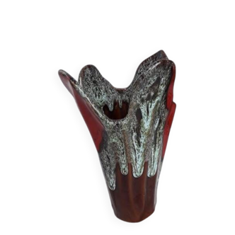 Sculptural vintage vase signed Paulette 24 – Artistic ceramics – Vallauri