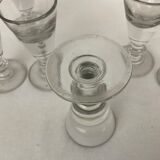 Lot de 6 verres cul épais bar bistrot ancien vintage