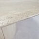 Table basse ovale italienne en travertin, 1984