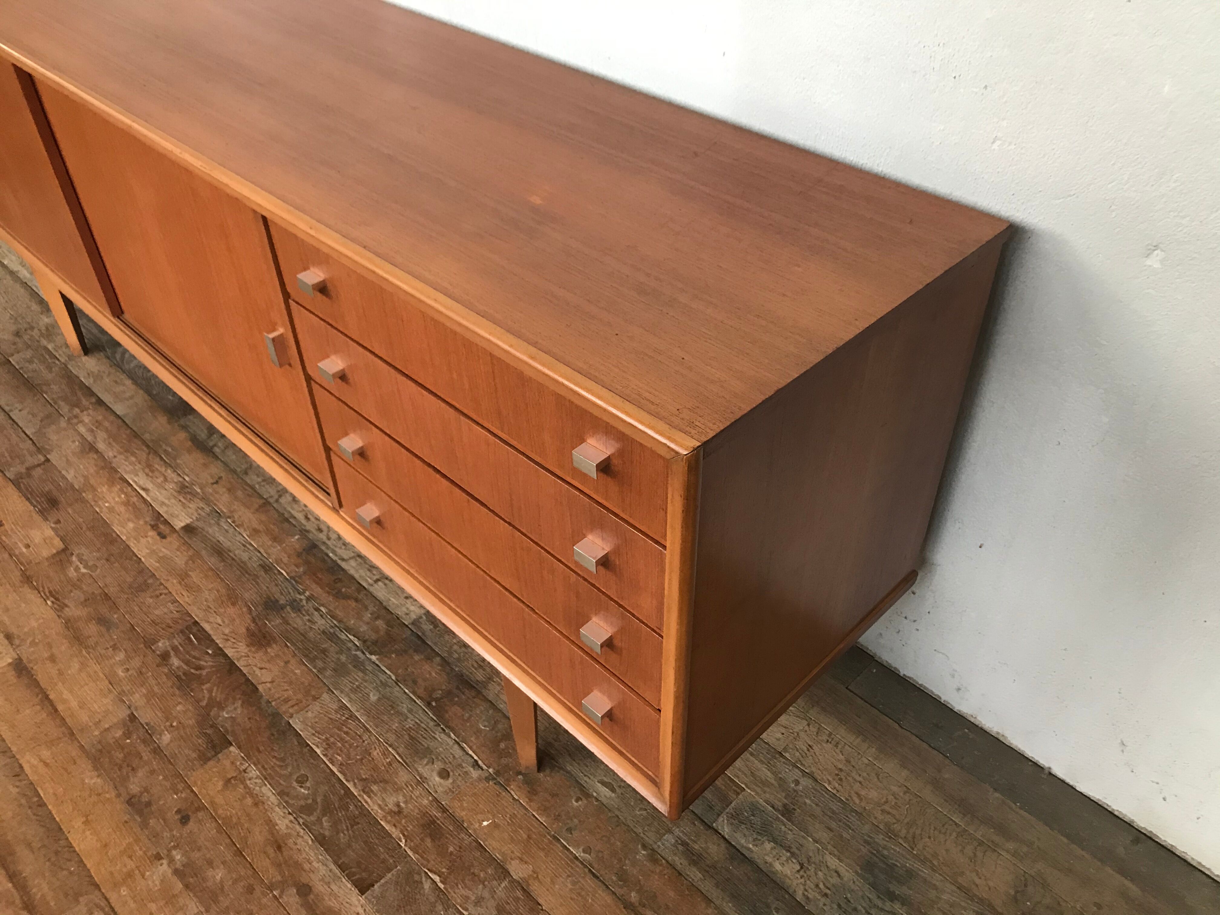 Scandinavian enfilade, 1950 design, vintage teak