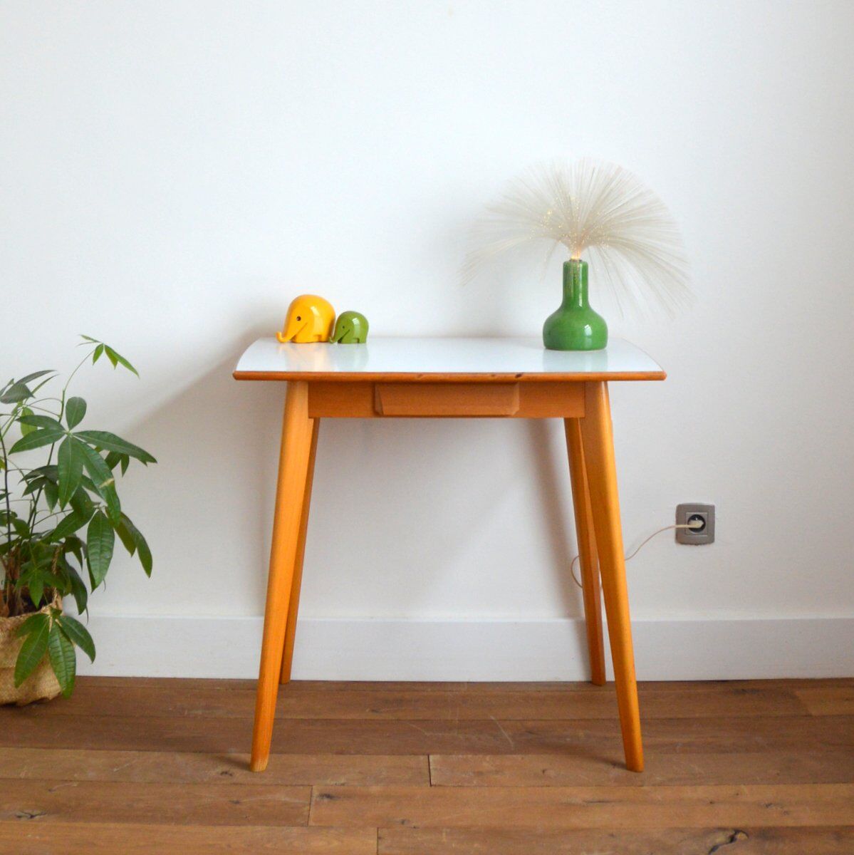 Wood and vintage formica desk 1960s