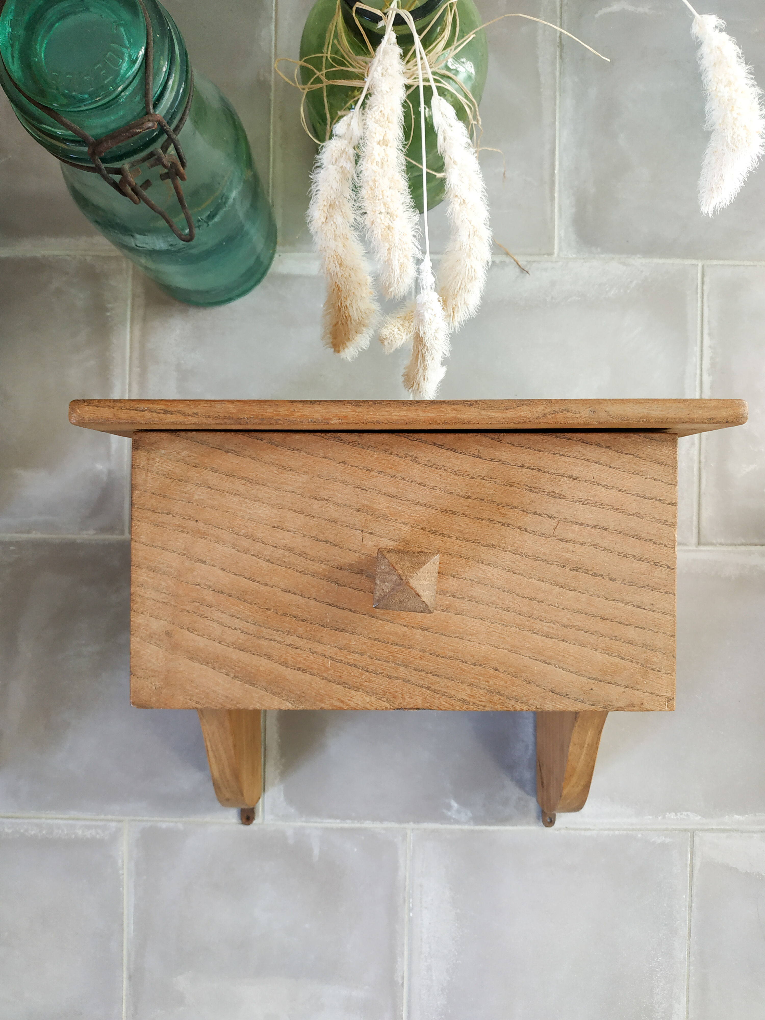 Old wooden wall console