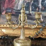 Pair of bronze candlesticks
