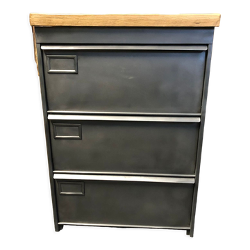 Industrial shoe storage cabinet Atal, metal wood