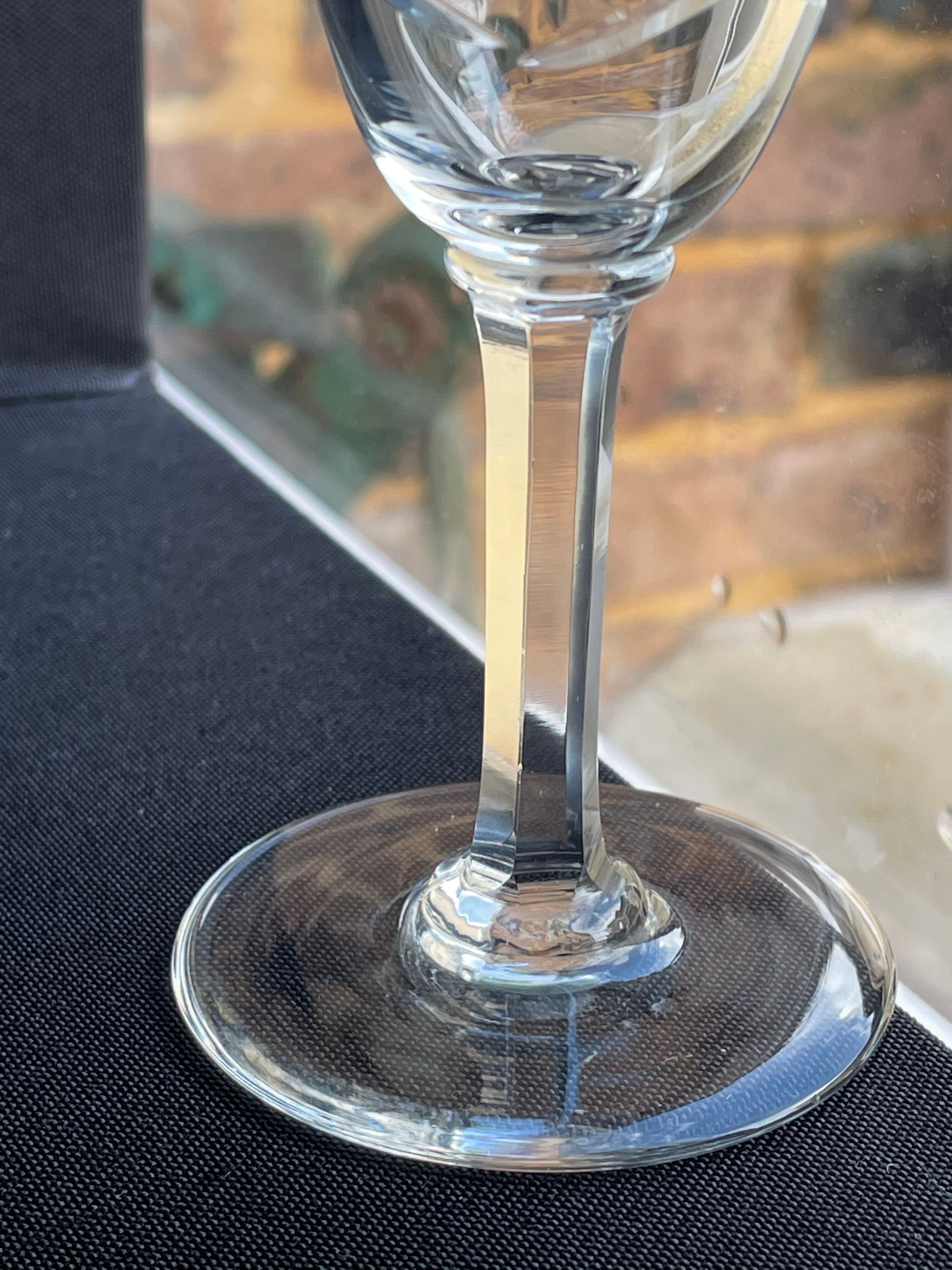 Liquor glasses (12) - art deco - cut and blown crystal