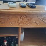 Solid wood TV stand