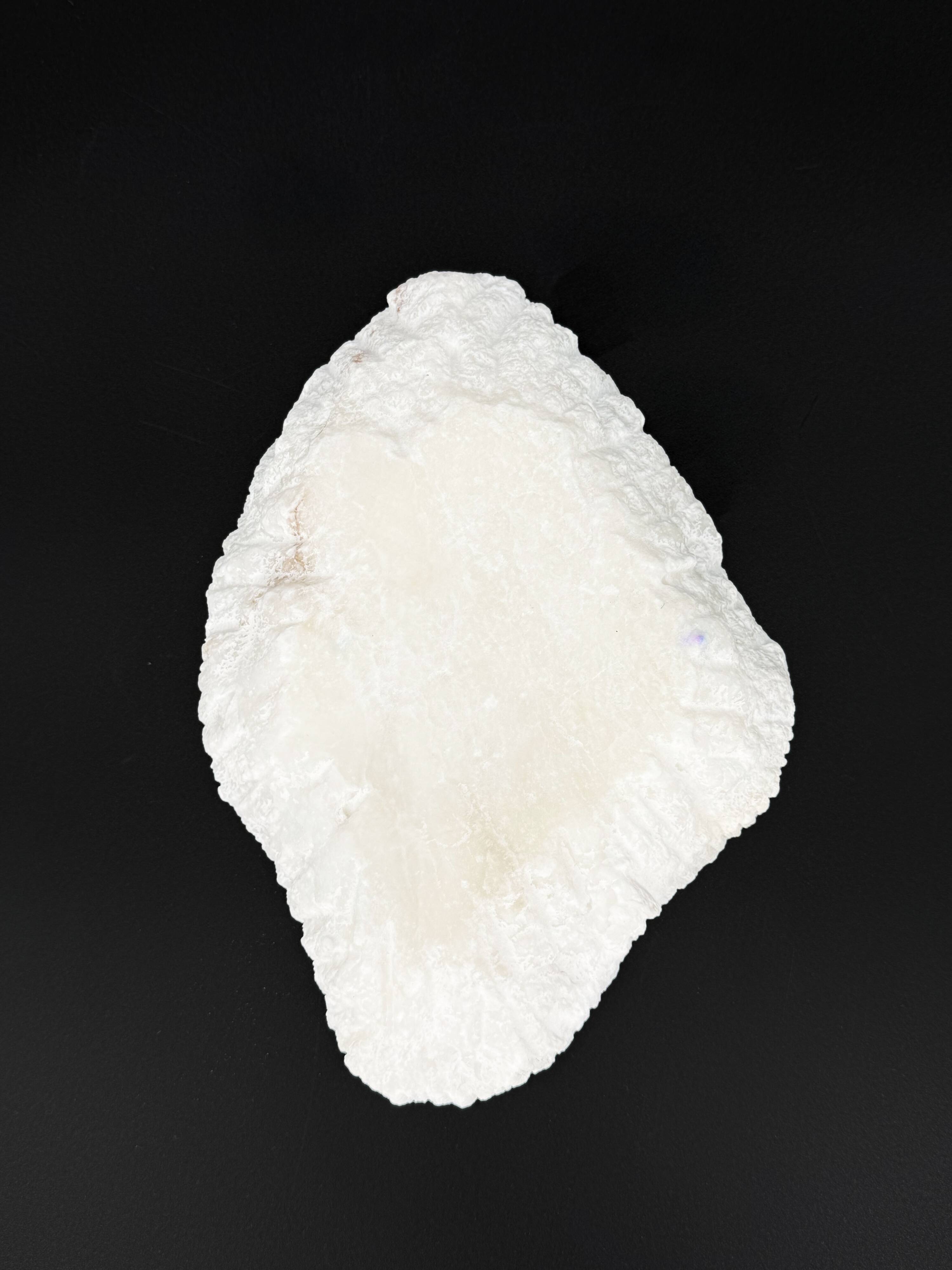 Organic catchall in natural white stone