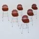 Charlotte Perriand bar stools in leather Les Arcs Ski Resort France 1960