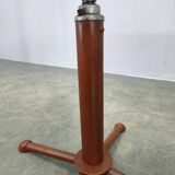 1930s Industrial Adjustable Swivel Chair with Leather Seat