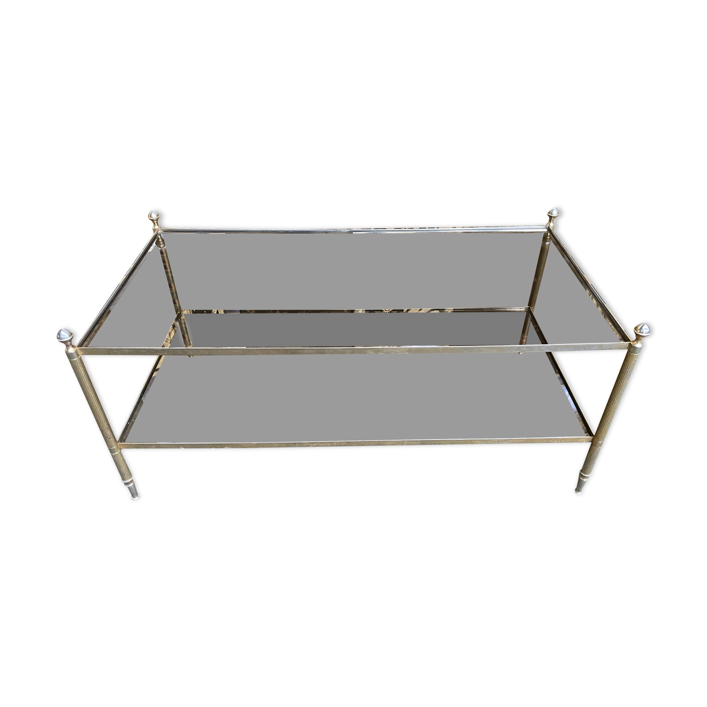 Coffee table 1970 gold metal