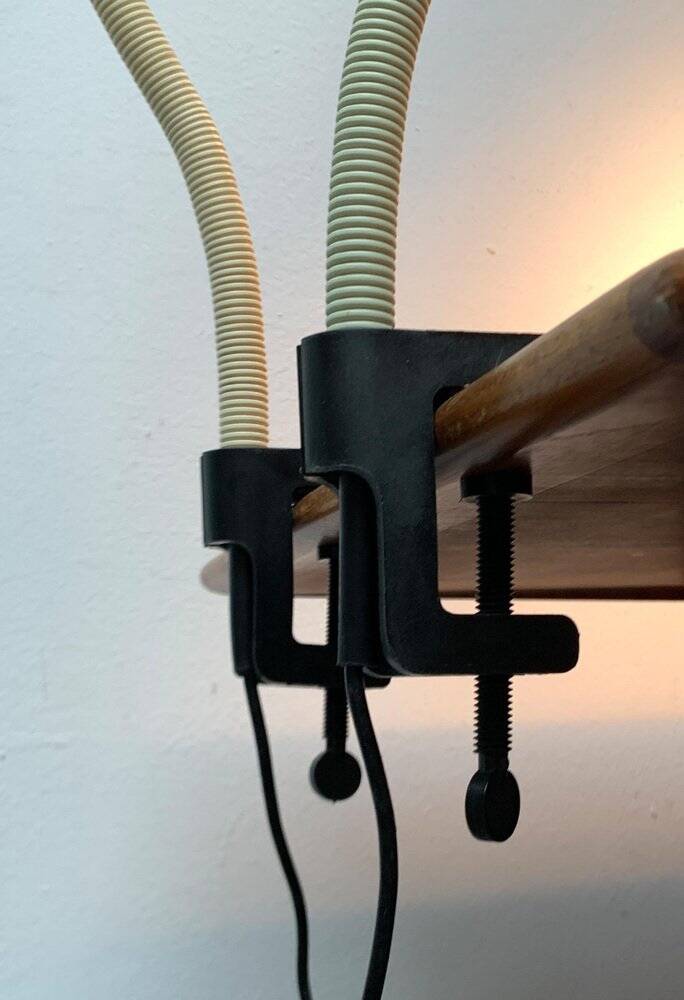 Vintage Space Age clamp lamp Italian Hebi by Isao Hosoe for Valenti Luce, 1970s, set of 2