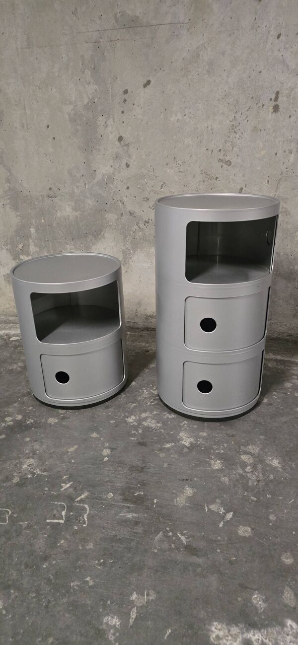 Lot de 2 rangements Componibili Kartell – Anna Castelli Ferrieri