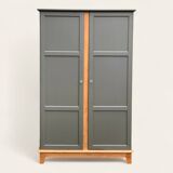 Parisian solid oak wardrobe 1960