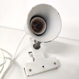 Spot lamp with white metal workshop clip 70s
