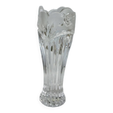 Pretty CRYSTAL floral vase from veissiere in BACCARAT