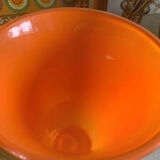 Vintage Opaline Glass Vase Orange - 1970s - Pop Style