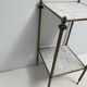 Vintage side table in white marble and brass year 60