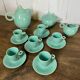 Celadon green coffee service