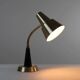 Table / Desk Lamp Model 600/5 by Gemi — Swedish Modernism in Black & Brass, 1960s