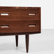 Midcentury Danish low chest of 2x2 drawers in rosewood by Hundevad 1960s