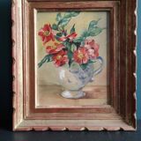 Aquarelle vintage de fleurs, signée Griggs