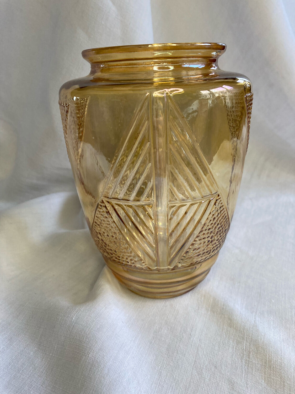 Glass art deco vase