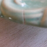 Celadon color serving dish - italian faience