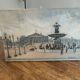 Adrien Raphaël Noulin oil on canvas Naïve/Paris, the Concorde.