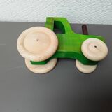 Small wooden tractor