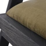 Paire de chaises en bois brûlé