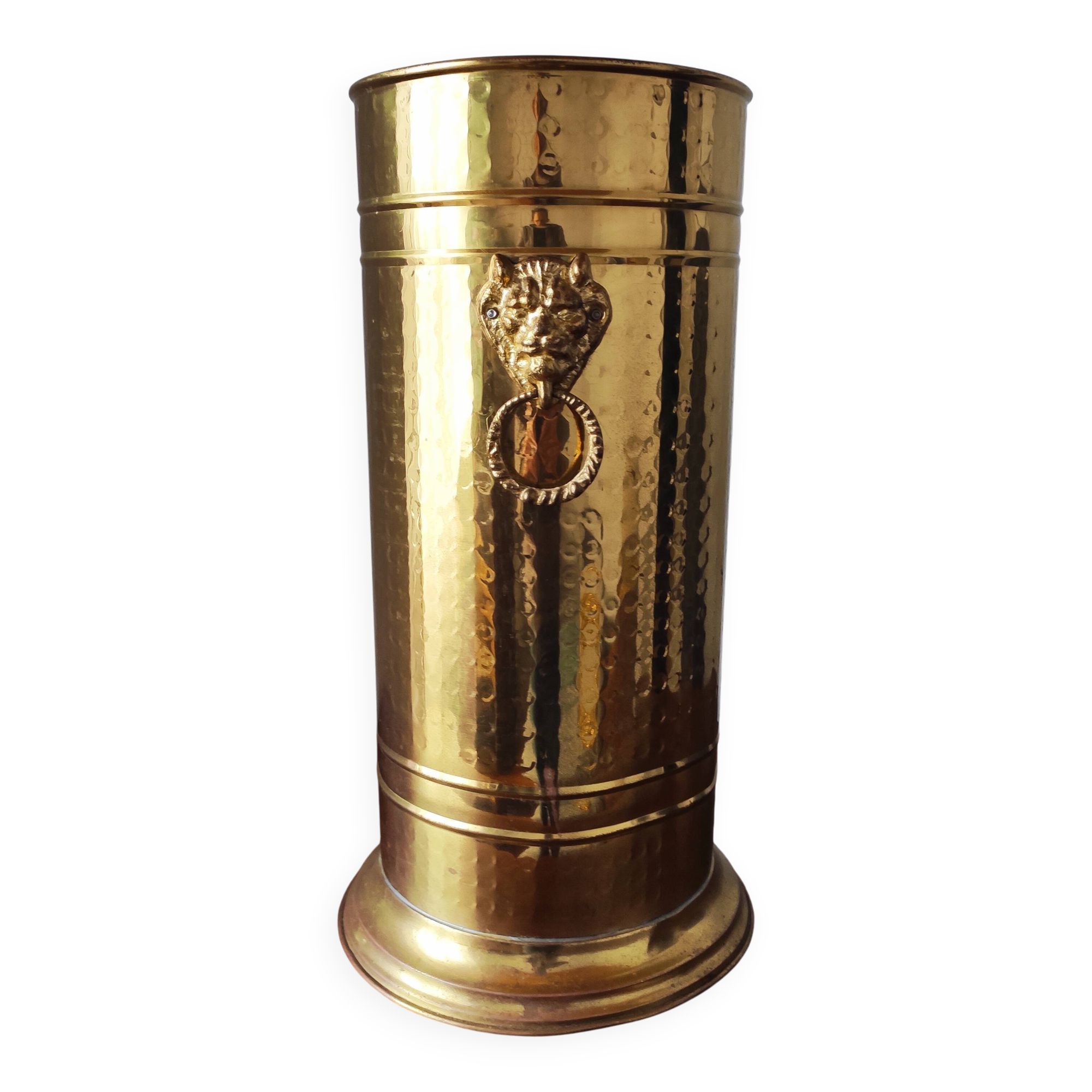 Vintage brass umbrella stand