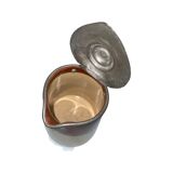 Petit pot à lait en faïence anglaise brun beige
