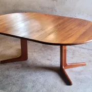 Solid teak Danish extendable dining table, 1960s
