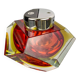 Italian Sommerso faceted lighter by Flavio Poli, red & yellow Murano glass, 1970s