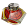 Italian Sommerso faceted lighter by Flavio Poli, red & yellow Murano glass, 1970s