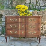 Louis XV style mahogany chest of drawers, 20th century