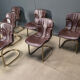 Chaises de salle à manger vintage par Cidue, ensemble de 6, années 1970.