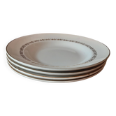 Set of 4 Moulin des loups soup plates