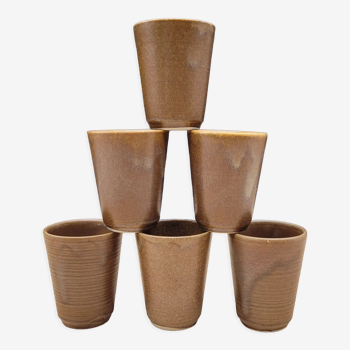 Set 6 tasses Digoin grès