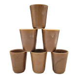 Set 6 cups Digoin stoneware