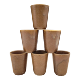 Set 6 cups Digoin stoneware