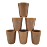 Set 6 cups Digoin stoneware