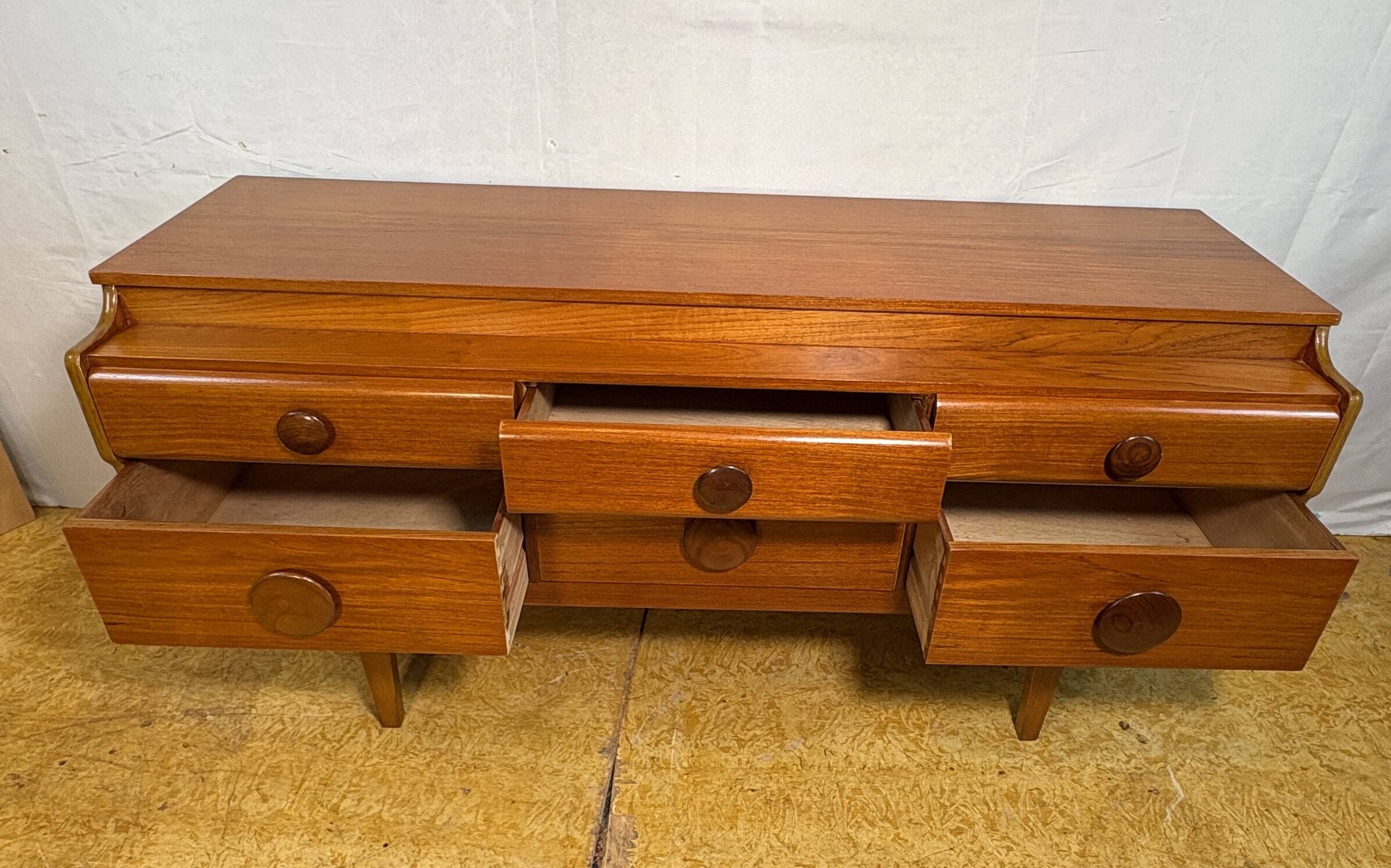 Mid Century Retro Teak Sideboard by Beautility Circa 1960 Danish Design Sca