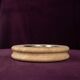 Round Italian Travertine Ashtray with Removable Metal Dish 1970